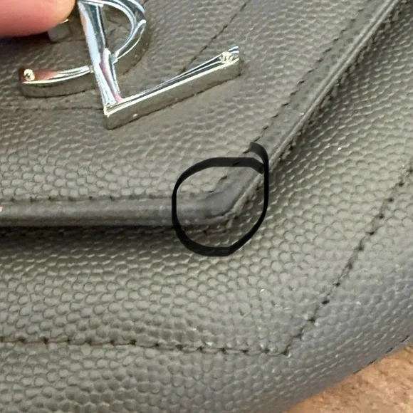 SOLD Yves Saint Laurent Gray Leather Clutch - Picture 3 of 14